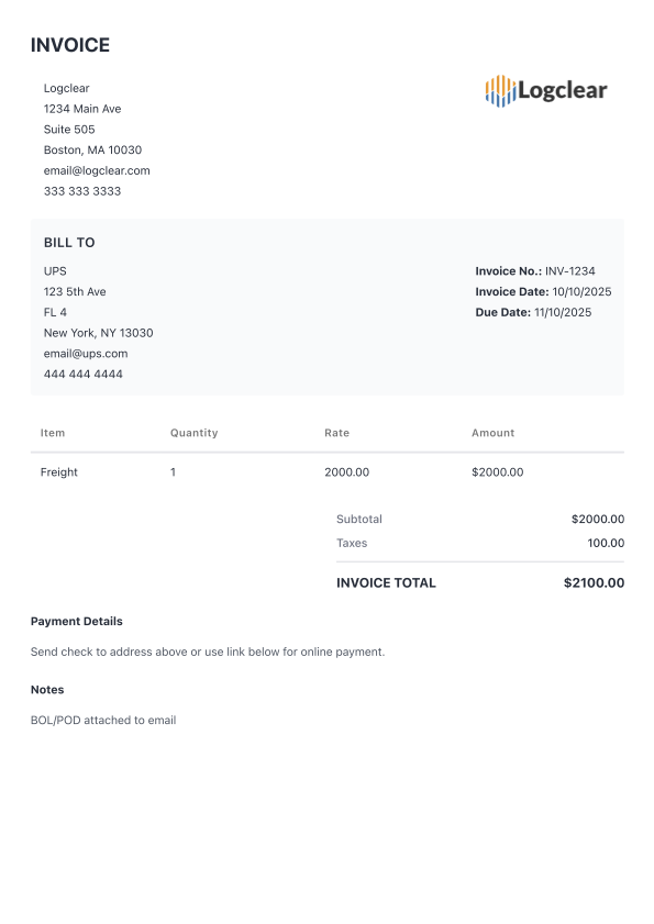 Invoice Preview